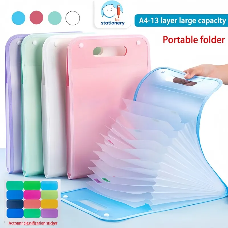 BC Dokumen/Tas File Handle Map File Clear Holder Anti Air Multi Layer Tas Dokumen A4 Folder Map