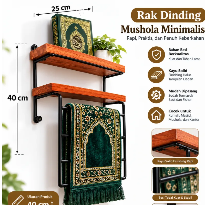 rak dinding 35 cm rak buku serbaguna ukuran 36 cm jumbo