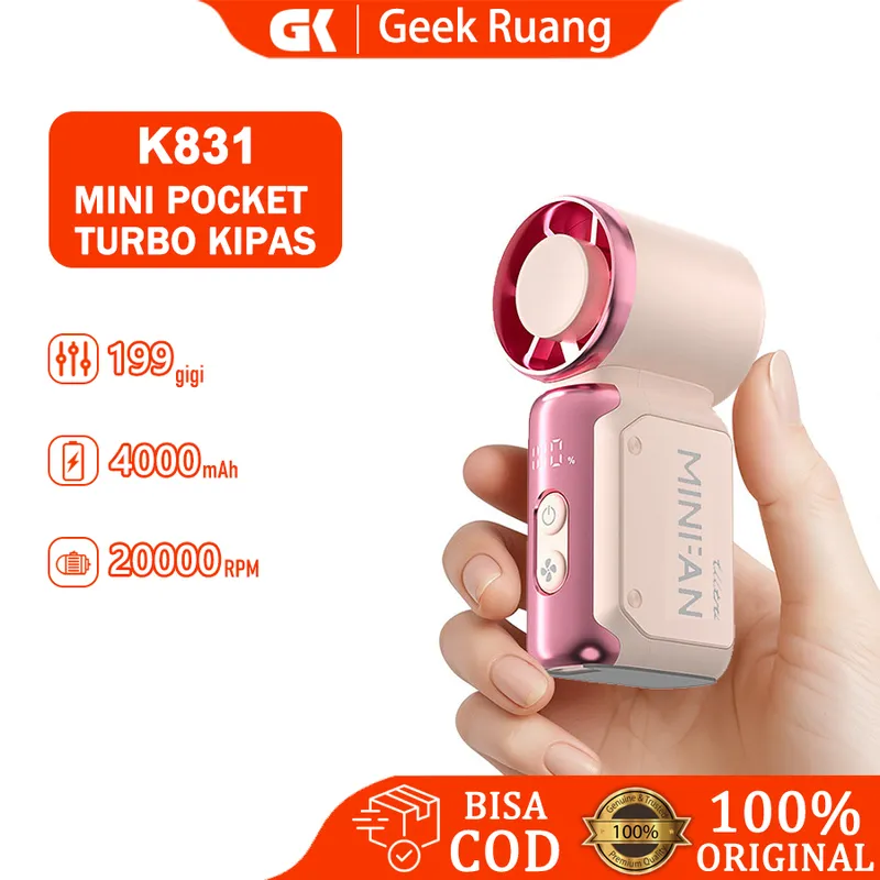 [Penawaran Terbatas] Kipas Angin Mini Genggam High Speed Kipas Mini Portable 20000Rpm 199Level
